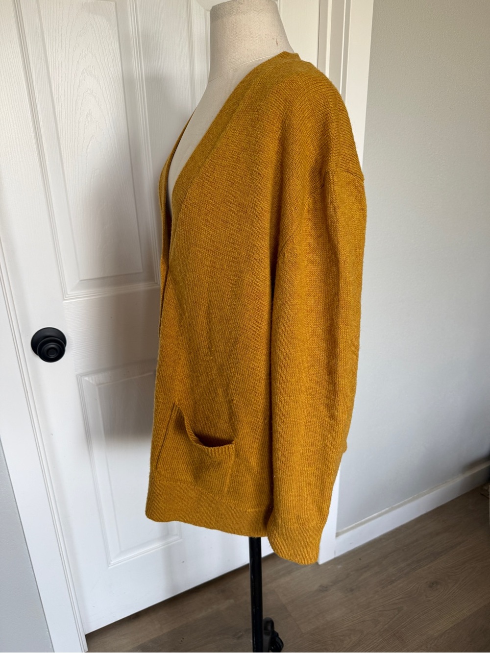 Pendleton Mustard Shetland Wool Cardigan Sweater - Picture 6 of 11